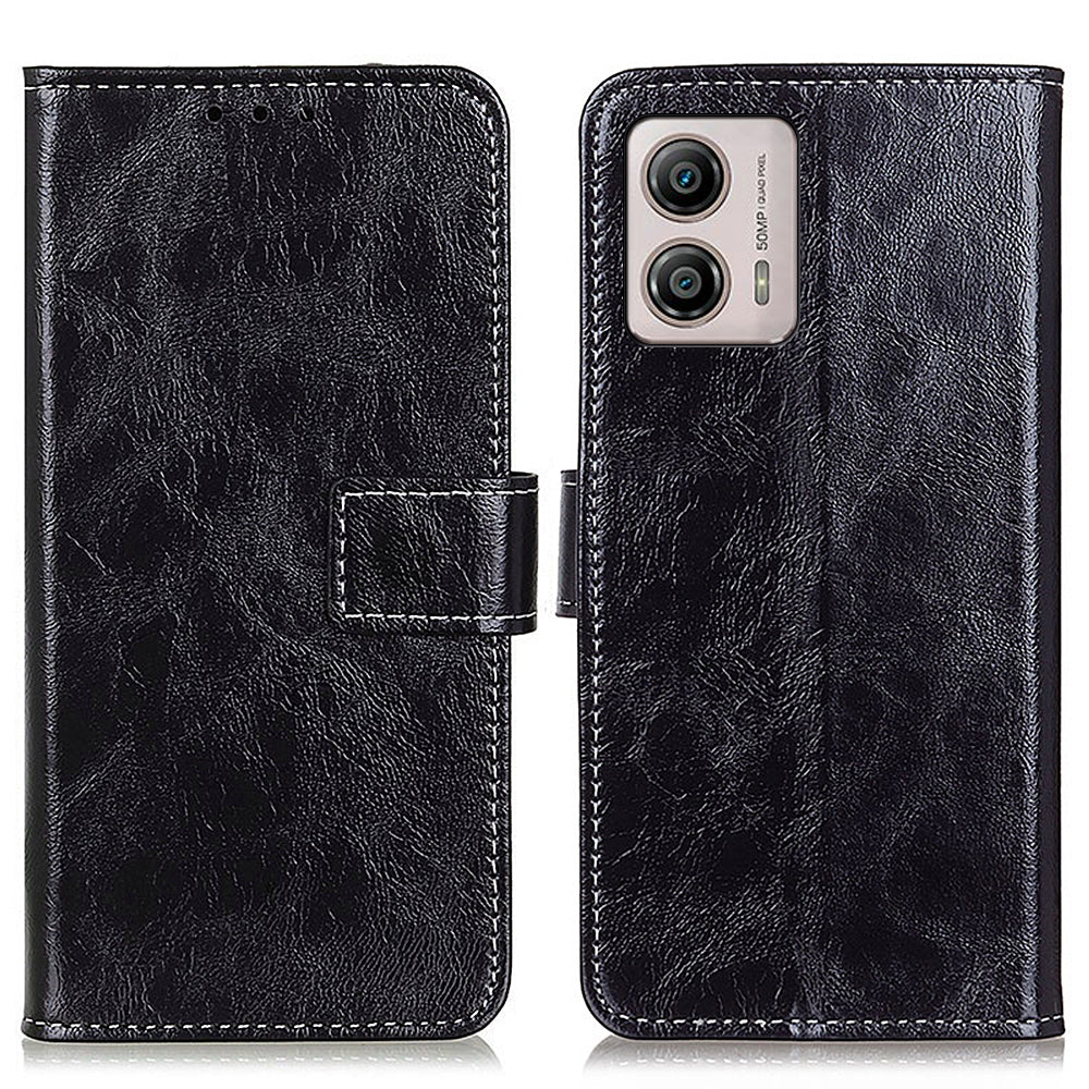 For Motorola Moto G53 5G Retro Crazy Horse Texture Stand Phone Case Shockproof PU Leather Folio Flip Wallet Cover For Motorola Moto G53 5G Retro Crazy Horse Texture Stand Phone Case Shockproof PU Leather Folio Flip Wallet Cover
